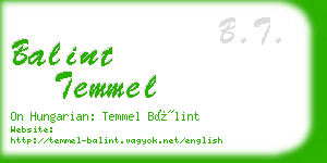 balint temmel business card